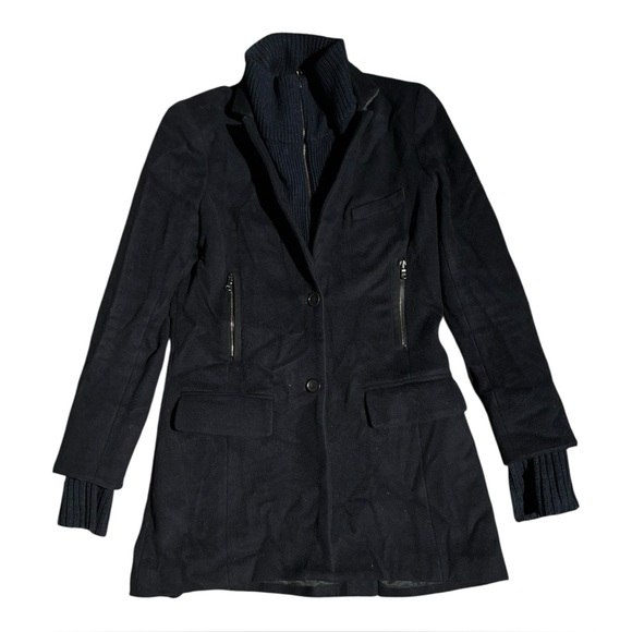 Veronica Beard Uptown Dickey Wool Cashmere Car Coat Black - Picture 3 of 7